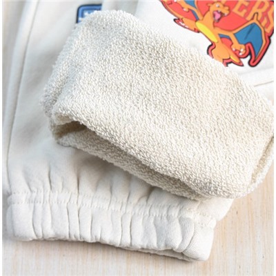 Женские штаны из плотного хлопка с офсетной печатью