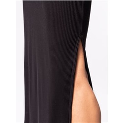 Платье из трикотажа в широкий рубчик