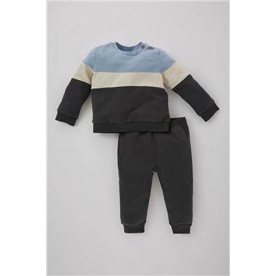 Defacto Erkek Bebek İçi Yumuşak Tüylü Sweatshirt Eşofman Alt 2'li Takım TYCG78CXWN169686078251739
