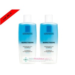 La Roche Posay Respectissime Démaquillant Yeux Waterproof Yeux Sensibles 2x125mlLot  × 2