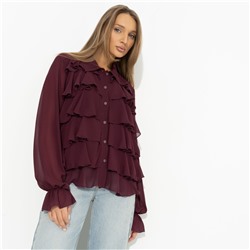 Блуза дизайнерская, Гипнотический стиль (бордовая)