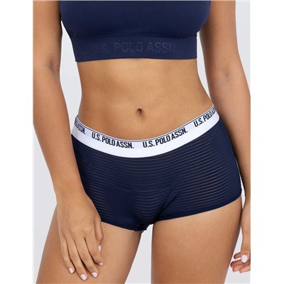 5PK STRIPE MICROFIBER BOYSHORTS