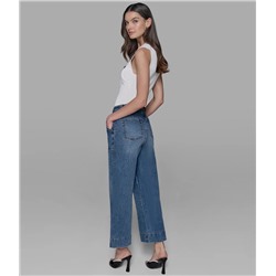 CROPPED WIDE LEG JEAN
