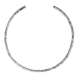 Колье гривна (покрытие родий) 42см, Есть комплект