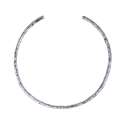 Колье гривна (покрытие родий) 42см, Есть комплект