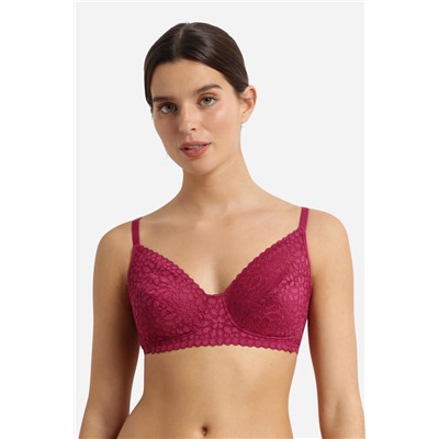 Sujetador sin aro de encaje floral