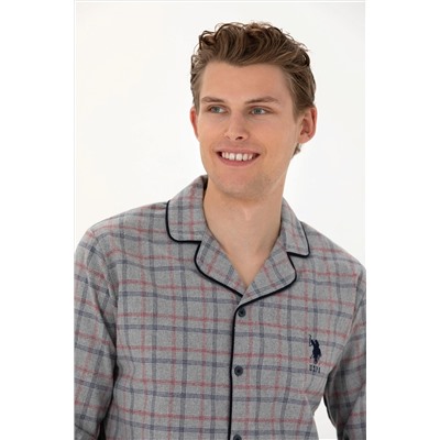 Erkek Gri Melanj Pijama Takımı