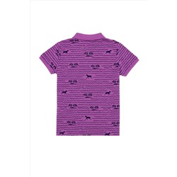 Erkek Çocuk Menekşe Polo Yaka Tişört