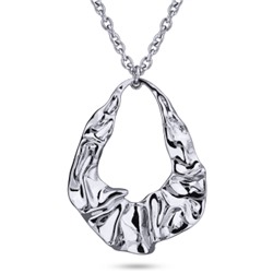 Кулон Дюна (покрытие родий) 90см, Есть комплект