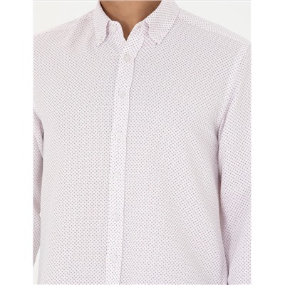 Bordo Slim Fit Uzun Kollu Gömlek