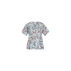 UA Garden of Wonder Royal Print Scrub Top