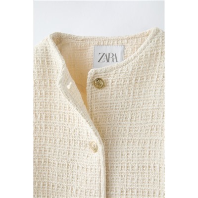 TEXTURED JACKET WITH BUTTONS