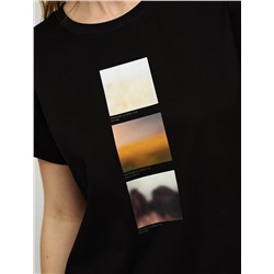 Черная Футболка «Абстракция»