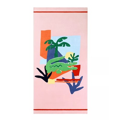 Lacoste Home Palm Croc Cotton Beach Towel
