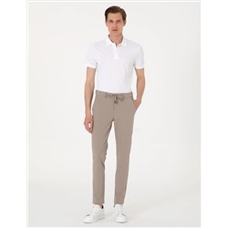Beyaz Slim Fit %100 Pamuk Polo Yaka Basic Tişört