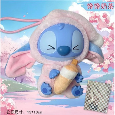MINISO Stitch Eat Some Thing Before Sleep Фигурки-сюрприз. В коробке. Размер 15*10 см
