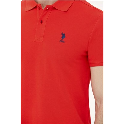 Erkek Kırmızı Basic Polo Yaka Tişört