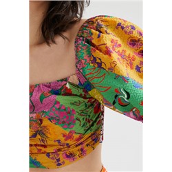 Blusa cropped M. Christian Lacroix