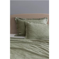 Marjolaina %100 Pamuk King Size Yatak Örtüsü - Haki