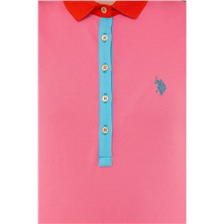 Kadın Pembe Basic Polo Yaka Tişört