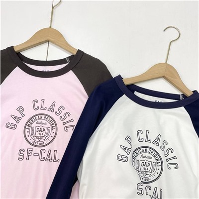 Хлопковый лонгслив   GA*P 🩶  Унисекс модель