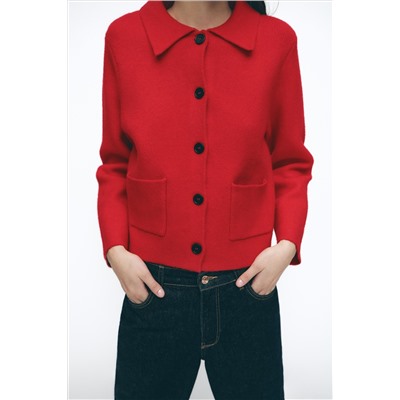PLAIN KNIT CARDIGAN