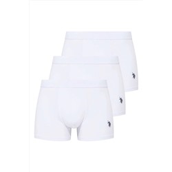 U.S. Polo Assn. Erkek Beyaz 3 Lü Boxer