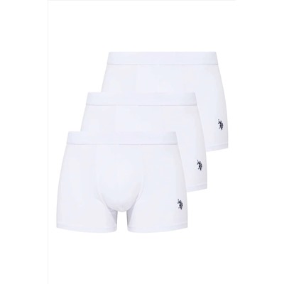 U.S. Polo Assn. Erkek Beyaz 3 Lü Boxer