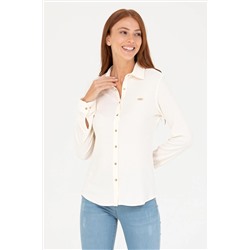 Kadın Krem Örme Gömlek