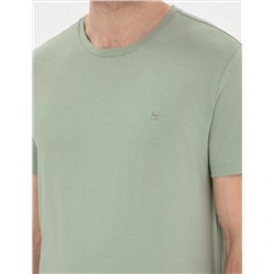 Çağla %100 Pamuk Slim Fit Bisiklet Yaka Basic Tişört