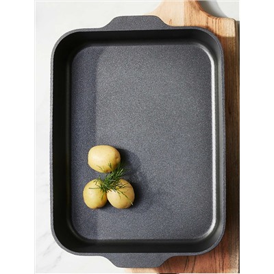 Форма для запекания, 38x28.5x5.5 см, чёрная, с покрытием, Agile