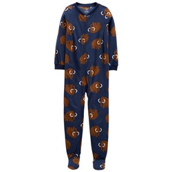 1-Piece Animals Fleece Footie PJs