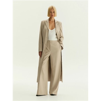 Брюки широкого кроя в полоску, D487/ginger