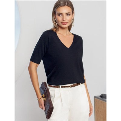 Джемпер тонкой вязки из вискозы с нейлоном