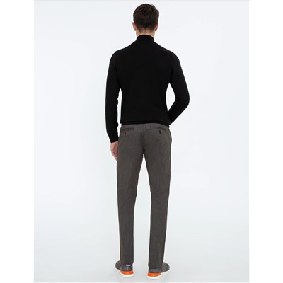 Kahverengi Regular Fit Kanvas Pantolon