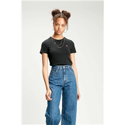 Levi's Kadın Ss Rıb Baby Siyah T-shirt 37697-0014
