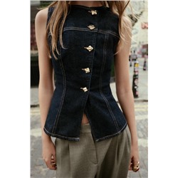 CHALECO Z1975 ENTALLADO DENIM