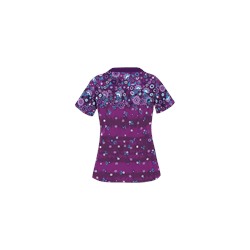 UA Artisan Flower Berry Burst Print Scrub Top