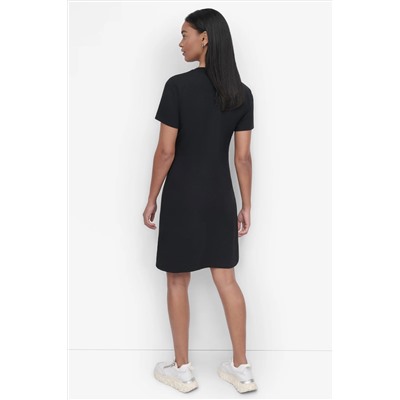 CRYSTAL LOGO MINI T-SHIRT DRESS