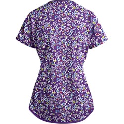 UA Passion Posies Grape Print Scrub Top