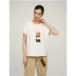 Белая футболка «Абстракция»