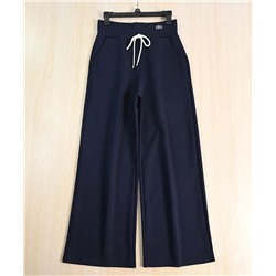 Брюки прямого кроя с высокой талией и широкими штанинами АЛ*О