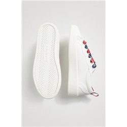 Sneakers cordones doble estampado