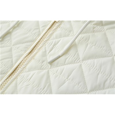 Женский длинный тонкий хлопковый жилет с капюшоном