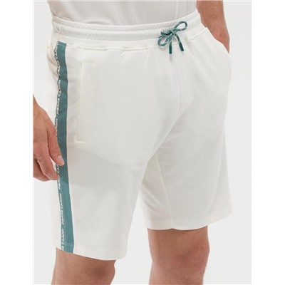 Ekru Slim Fit Örme Şort