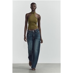 POLYAMIDE HALTER TOP