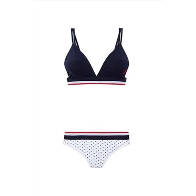 U.S. Polo Assn. Kadın Lacivert Büstiyer Slip Takım Q66253