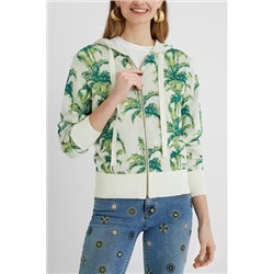 Chaqueta sudadera capucha tropical