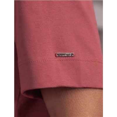 Свободная футболка с принтом из премиального хлопка с эластаном