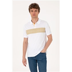 Erkek Regular Fit Polo Yaka Beyaz Tişört